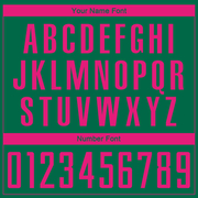 Custom Kelly Green Hot Pink Sublimation Soccer Uniform Jersey