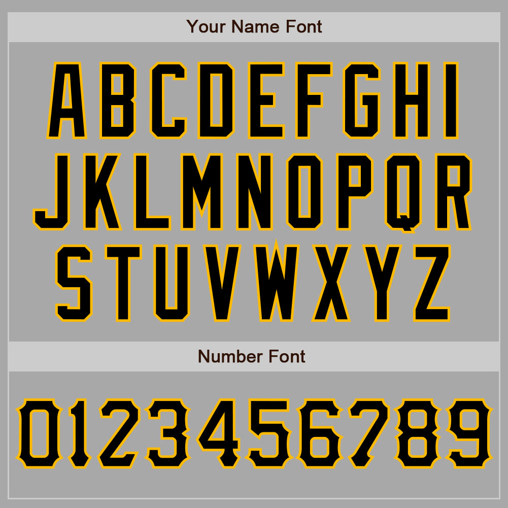 Custom Gray Black-Gold Two-Button Unisex Softball Jersey