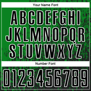 Custom Grass Green Black-White Abstract Fragment Art Sublimation Soccer Uniform Jersey