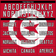 Custom Red White-Black Sublimation Tunisian Flag Soccer Uniform Jersey