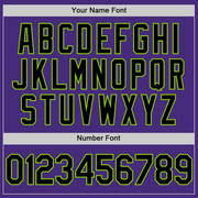 Custom Purple Black-Neon Green Two-Button Unisex Softball Jersey