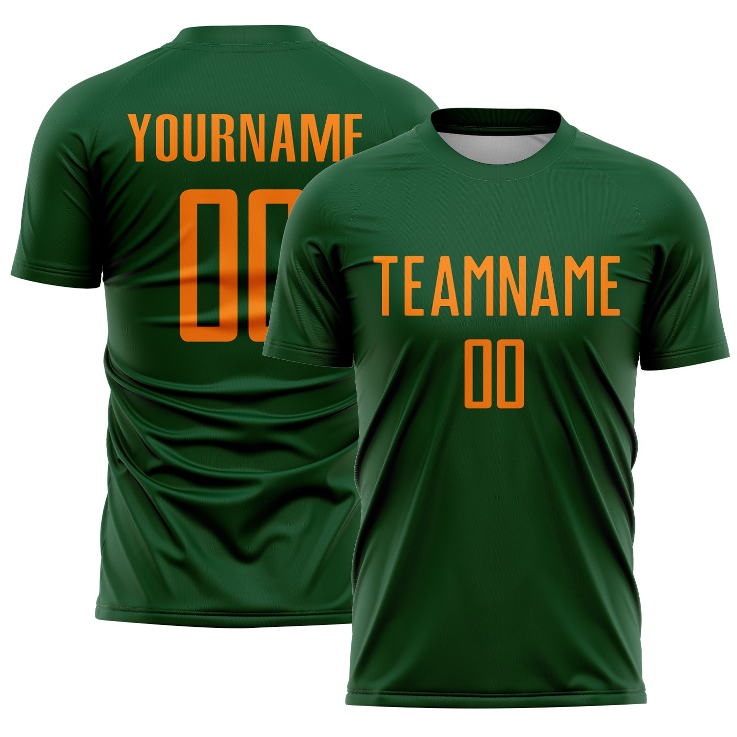 Custom Green Bay Orange Sublimation Soccer Uniform Jersey