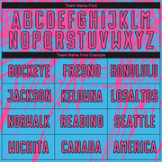 Custom Sky Blue Pink-Black Sublimation Soccer Uniform Jersey