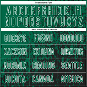 Custom Kelly Green Black-White Abstract Fragment Art Sublimation Soccer Uniform Jersey