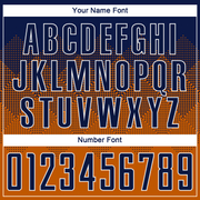 Custom Texas Orange Navy-White Sublimation Soccer Uniform Jersey