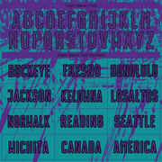 Custom Teal Purple-Black Sublimation Soccer Uniform Jersey