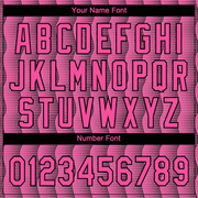 Custom Pink Pink-Black 3D Pattern Two-Button Unisex Softball Jersey