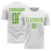 Custom White Aurora Green Sublimation Soccer Uniform Jersey