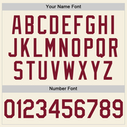 Custom Cream Crimson Two-Button Unisex Softball Jersey