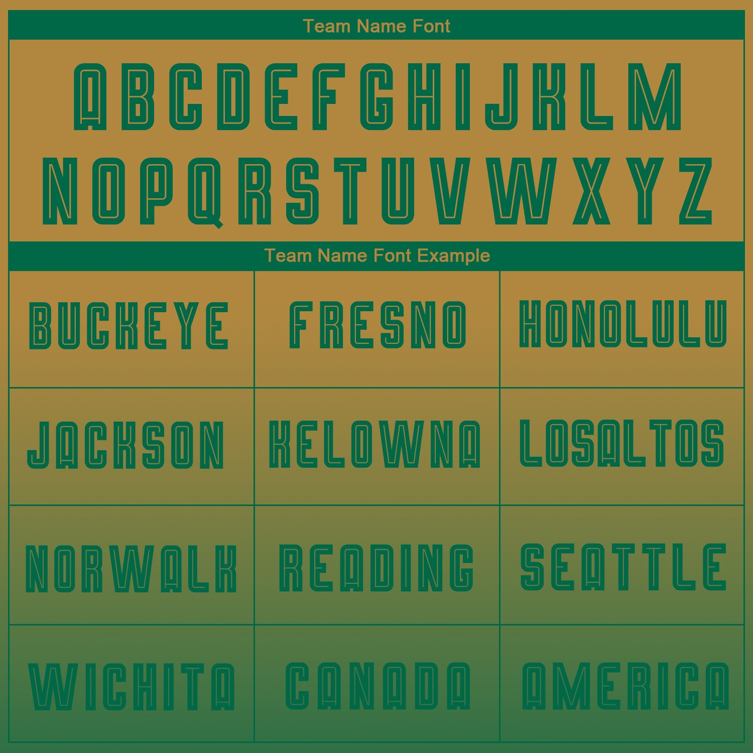 Custom Old Gold Kelly Green Sublimation Long Sleeve Fade Fashion Soccer Uniform Jersey