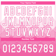 Custom Pink White 3D Pattern Two-Button Unisex Softball Jersey