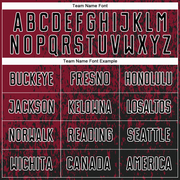 Custom Crimson Black-White Abstract Fragment Art Sublimation Soccer Uniform Jersey