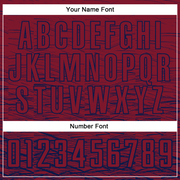 Custom Crimson Navy Sublimation Soccer Uniform Jersey