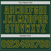 Custom Green Gold Pinstripe Gold Two-Button Unisex Softball Jersey