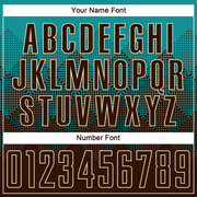 Custom Teal Brown-Cream Sublimation Soccer Uniform Jersey