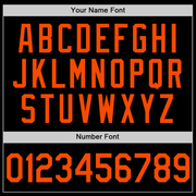 Custom Black Orange Two-Button Unisex Softball Jersey