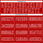 Custom Gold Red-White Sublimation Split Fashion Soccer Uniform Jersey