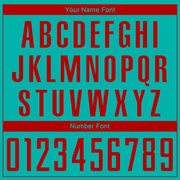 Custom Aqua Red Sublimation Soccer Uniform Jersey