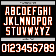 Custom Black White-Orange Two-Button Unisex Softball Jersey