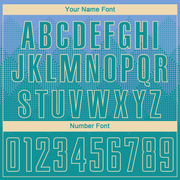 Custom Light Blue Teal-Cream Sublimation Soccer Uniform Jersey