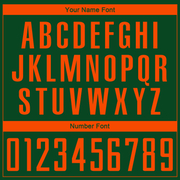 Custom Green Orange Sublimation Soccer Uniform Jersey