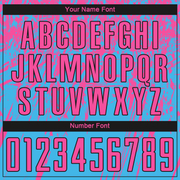 Custom Sky Blue Pink-Black Sublimation Soccer Uniform Jersey