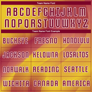 Custom Gold Crimson-White Sublimation Soccer Uniform Jersey