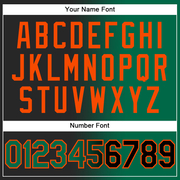 Custom Black Kelly Green-Orange Gradient Fashion Two-Button Unisex Softball Jersey