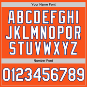 Custom Orange White-Royal Two-Button Unisex Softball Jersey