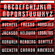 Custom Black White-Red Sublimation Soccer Uniform Jersey