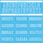 Custom Sky Blue White Geometric Shape Sublimation Soccer Uniform Jersey