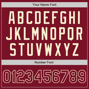 Custom Crimson Crimson-Cream Two-Button Unisex Softball Jersey