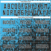 Custom Sky Blue Black-White Abstract Fragment Art Sublimation Soccer Uniform Jersey