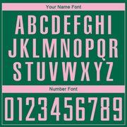 Custom Kelly Green Light Pink Sublimation Soccer Uniform Jersey