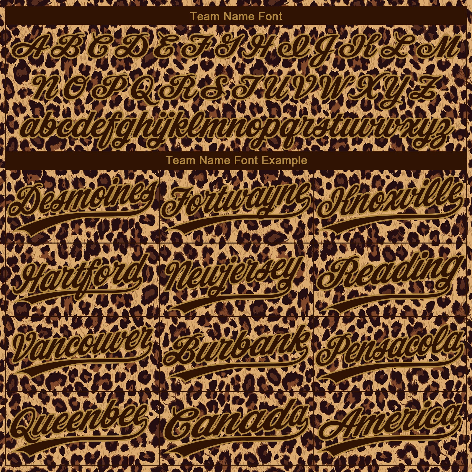 Custom Brown Brown-Old Gold 3D Pattern Leopard Two-Button Unisex Softball Jersey