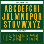 Custom White Green-Gold Sublimation Split Fashion Soccer Uniform Jersey