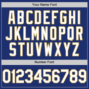 Custom Royal White Old Gold-Red Two-Button Unisex Softball Jersey