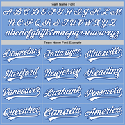 Custom Light Blue White-Royal Two-Button Unisex Softball Jersey