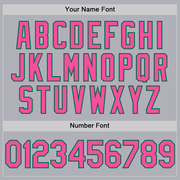 Custom Gray Pink-Kelly Green Two-Button Unisex Softball Jersey