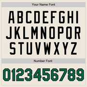 Custom Cream Kelly Green-Black Two-Button Unisex Softball Jersey