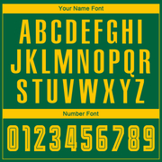 Custom Kelly Green Gold-Black Sublimation Fade Fashion Soccer Uniform Jersey