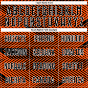 Custom Orange Black-White Line Sublimation Soccer Uniform Jersey