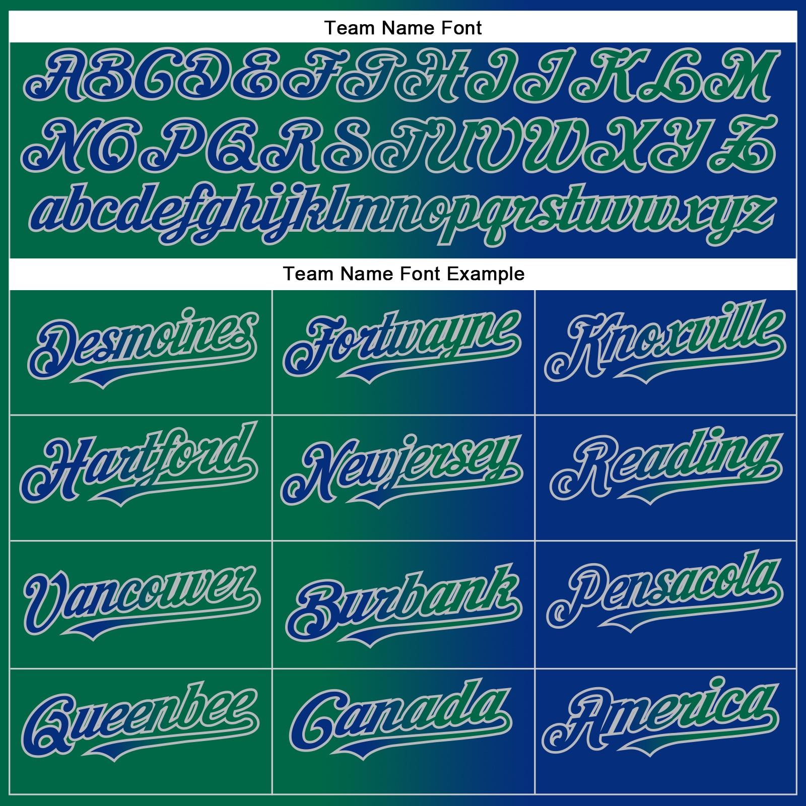 Custom Royal Kelly Green-Gray Gradient Fashion Two-Button Unisex Softball Jersey