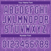 Custom Purple Purple-White 3D Pattern Two-Button Unisex Softball Jersey