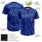 Custom Royal Royal-Navy 3D Pattern Two-Button Unisex Softball Jersey