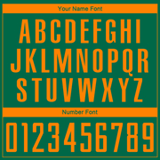 Custom Kelly Green Bay Orange Sublimation Soccer Uniform Jersey