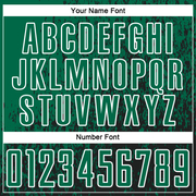 Custom Kelly Green Black-White Abstract Fragment Art Sublimation Soccer Uniform Jersey