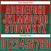 Custom Kelly Green Red-White Sublimation Soccer Uniform Jersey