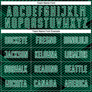 Custom Kelly Green Black-White Line Sublimation Soccer Uniform Jersey