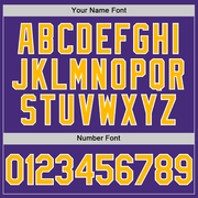 Custom Purple Gold-White Two-Button Unisex Softball Jersey